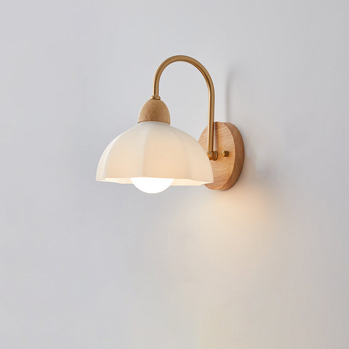 Contemporary Flower Ceramic Wall Sconce