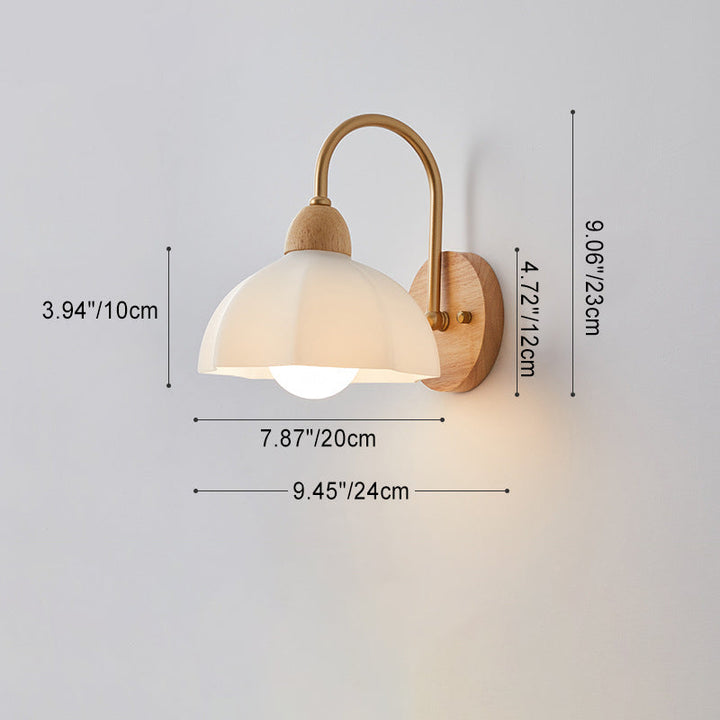 Contemporary Flower Ceramic Wall Sconce