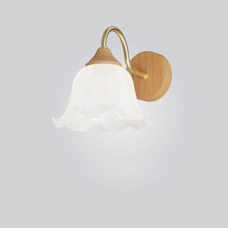 Iron Contemporary Round Glass Wall Sconce