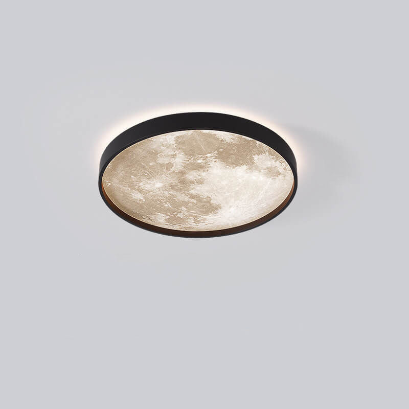 Moon Minimalist Round Acrylic LED Flush Mount Ceiling Light