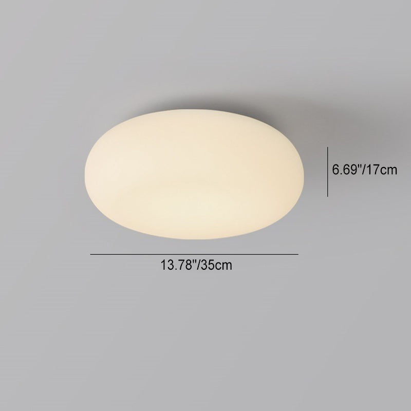 Minimalist Oval Iron LED Flush Mount Ceiling Light