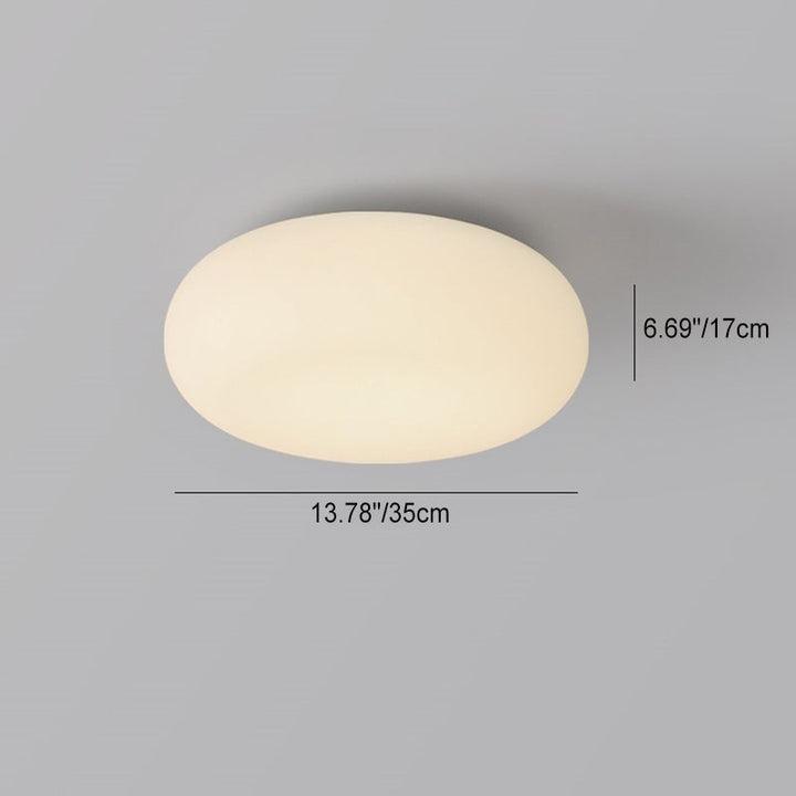 Minimalist Oval Iron LED Flush Mount Ceiling Light