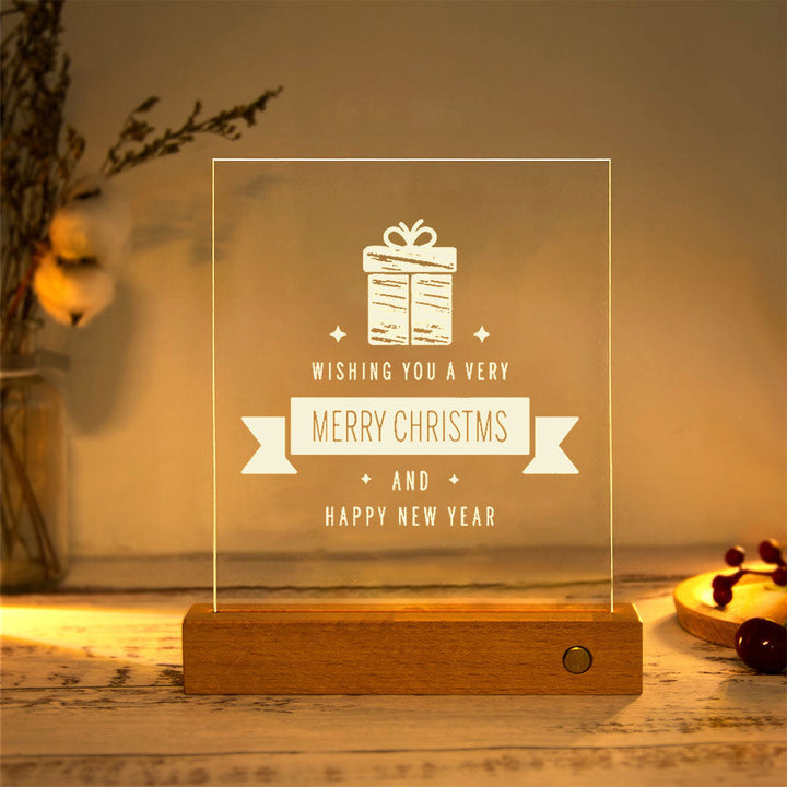 Acrylic Plate LED Table Lamp - 15 Designs
