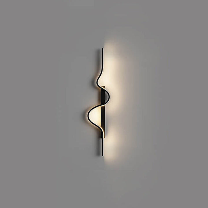 Minimalist Wave Aluminum LED Wall Sconce