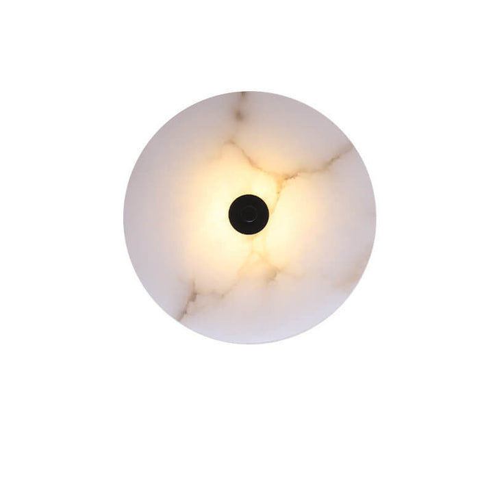 Contemporary Round Marble LED Wall Sconce