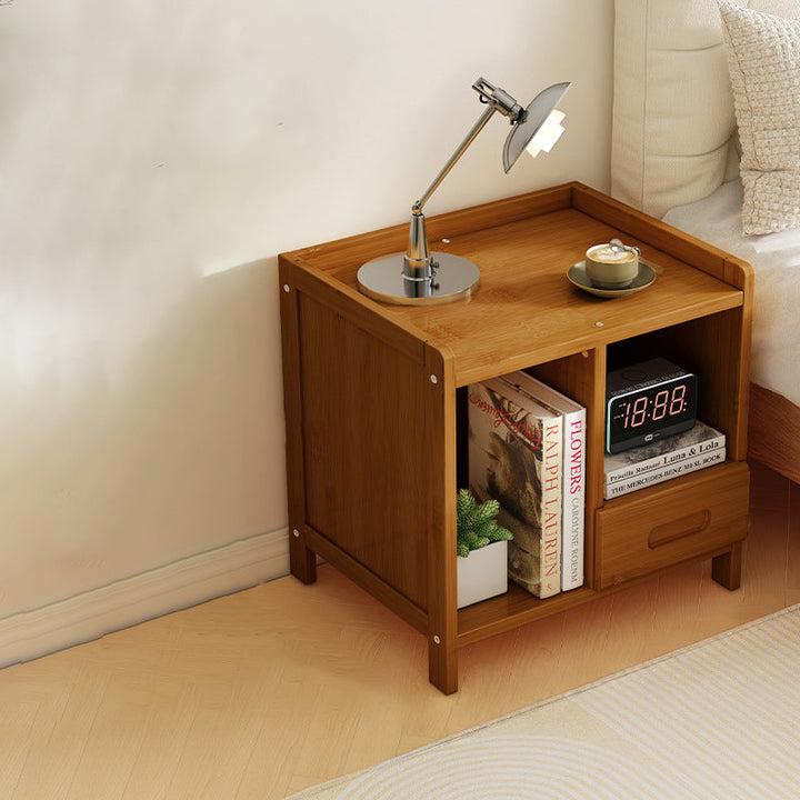 Minimalist Rectangular Bamboo Nightstand