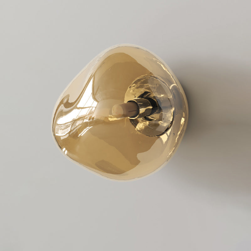 Irregular Minimalist Spherical Glass Wall Sconce
