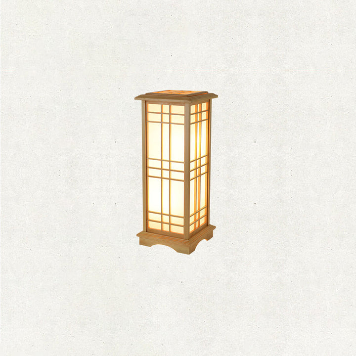 Traditional Rectangular Acrylic 3-Light Floor Lamp