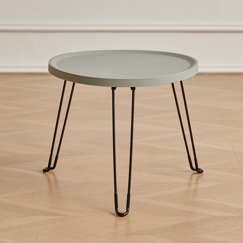 Minimalist Round Metal Foldable Coffee Table