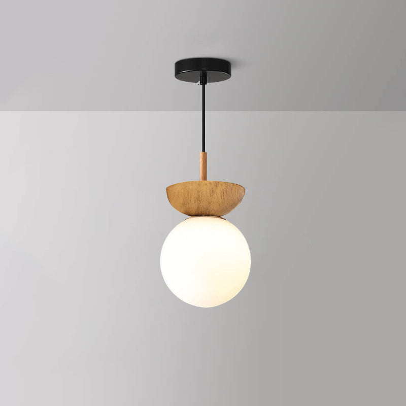 Minimalist Glass Semi-Flush Ceiling Light