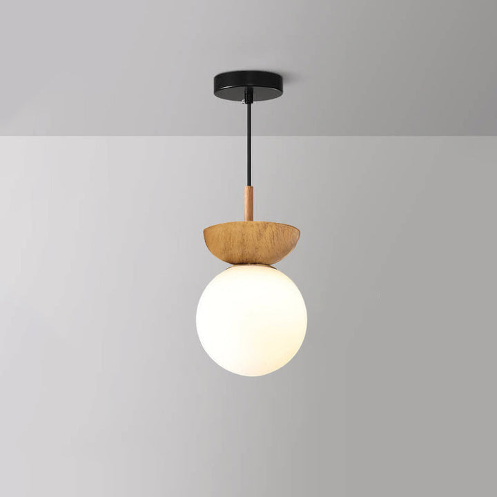 Minimalist Glass Semi-Flush Ceiling Light