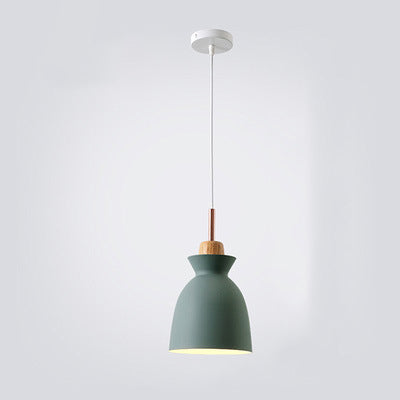 Contemporary Dome Wood Pendant Light