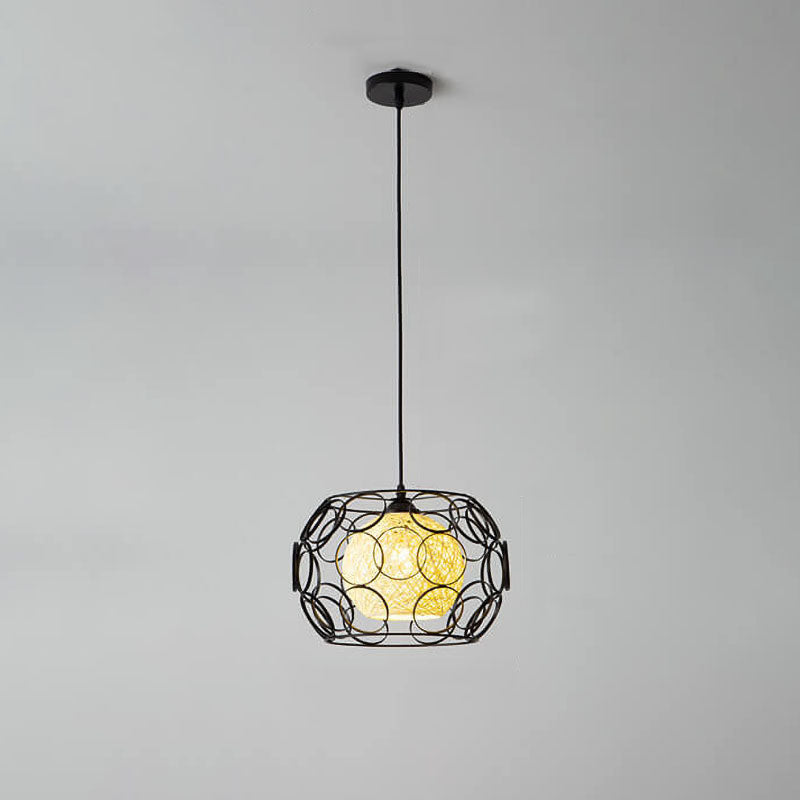 Minimalist Drum Iron Pendant Light