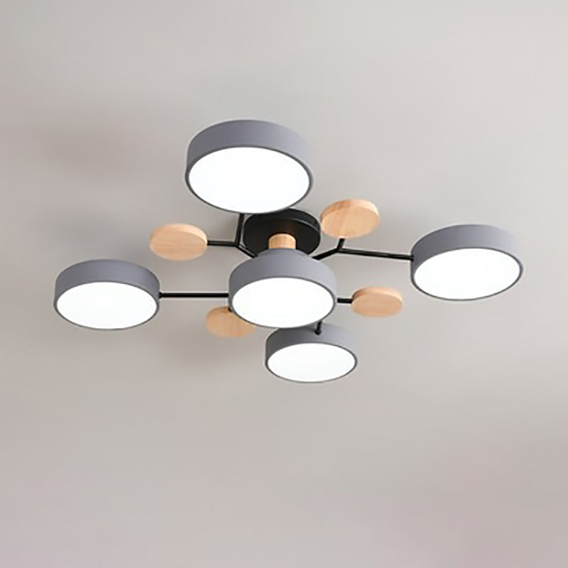 Nordic Molecule LED Semi-Flush Ceiling Light