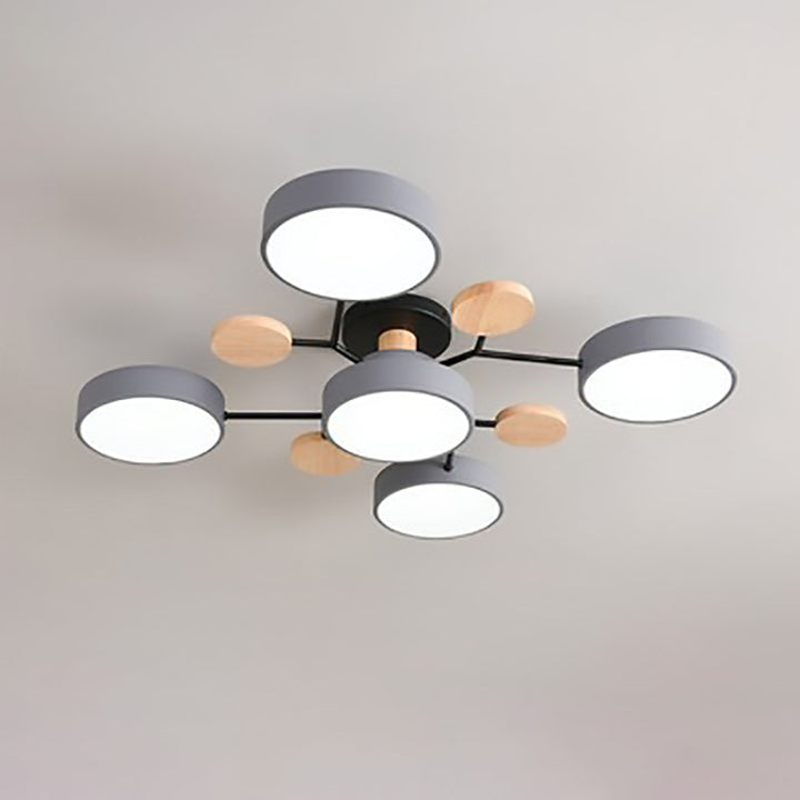 Nordic Molecule LED Semi-Flush Ceiling Light