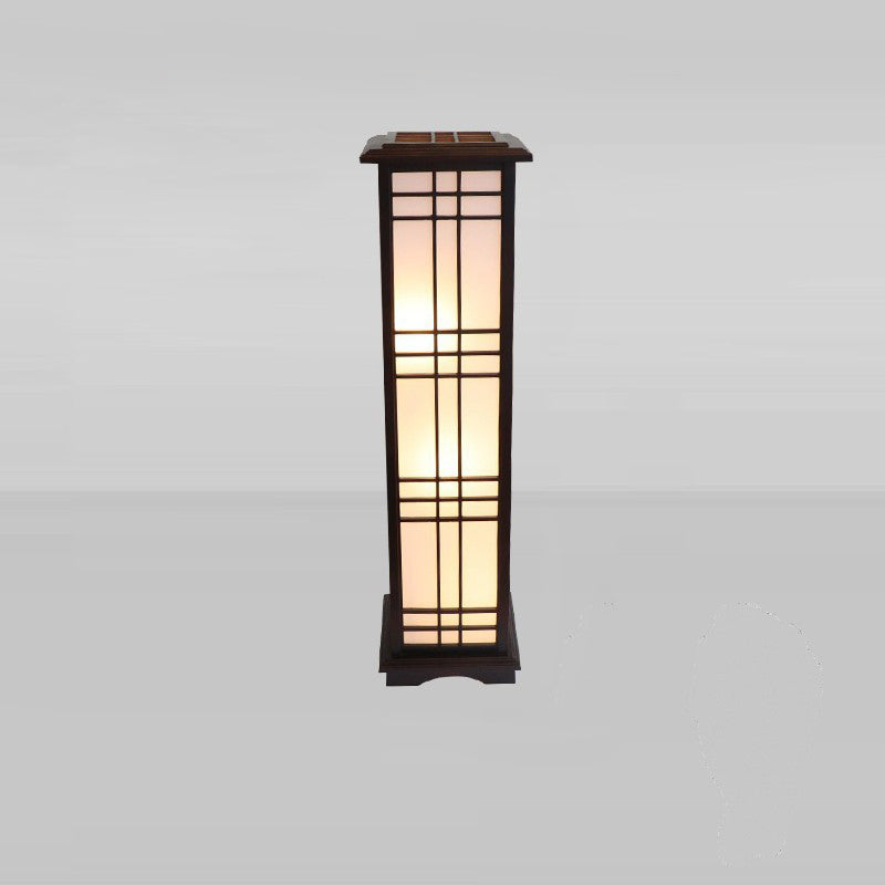 Traditional Rectangular Wood Floor Lamp