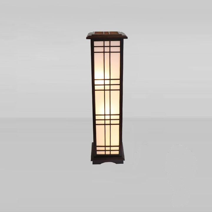 Traditional Rectangular Wood Floor Lamp
