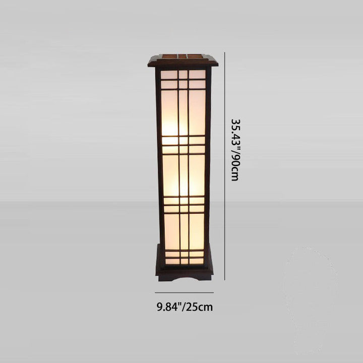 Traditional Rectangular Wood Floor Lamp