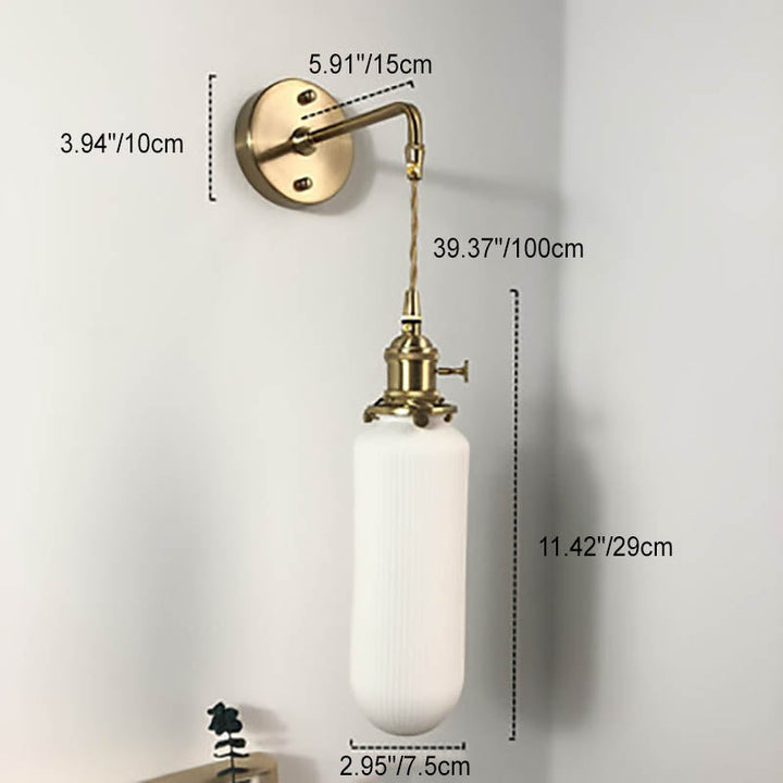 Minimalist Cylinder Brass Wall Sconce