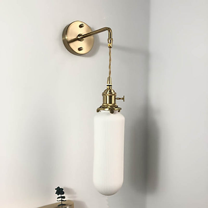 Minimalist Cylinder Brass Wall Sconce