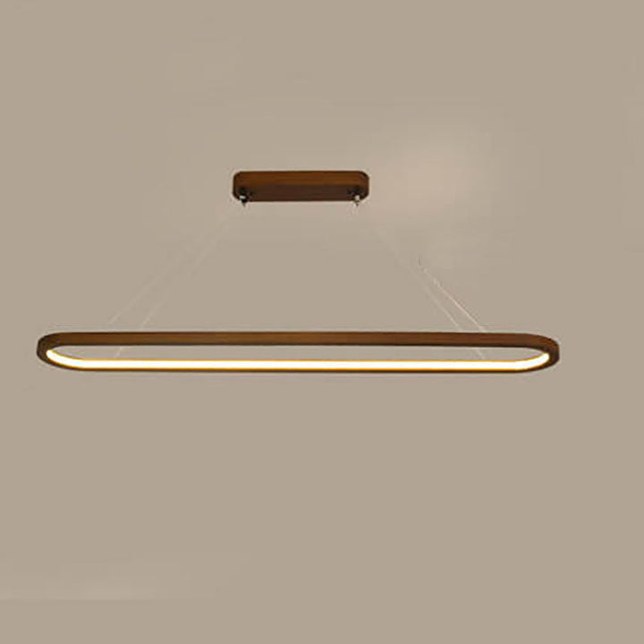 Modern Round Solid Wood LED Chandelier
