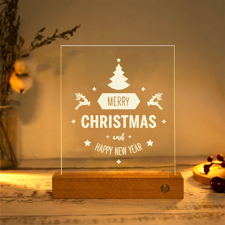 Acrylic Plate LED Table Lamp - 15 Designs