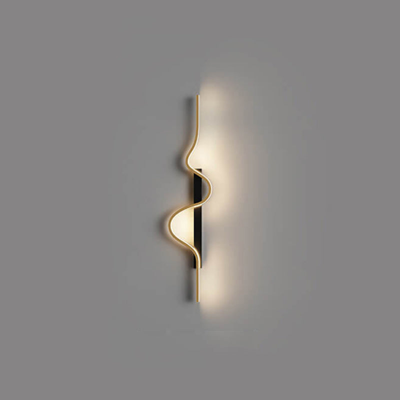 Minimalist Wave Aluminum LED Wall Sconce