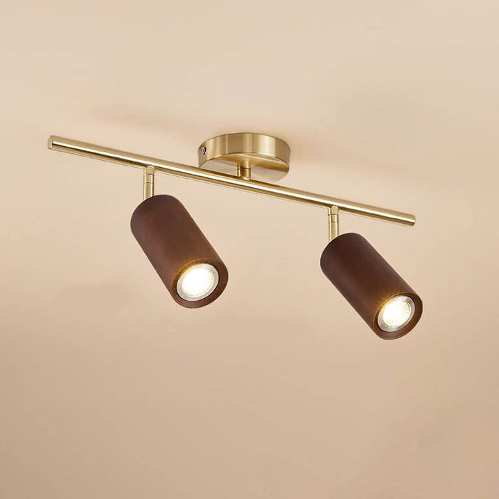 Minimalist Linear Walnut LED Track Light