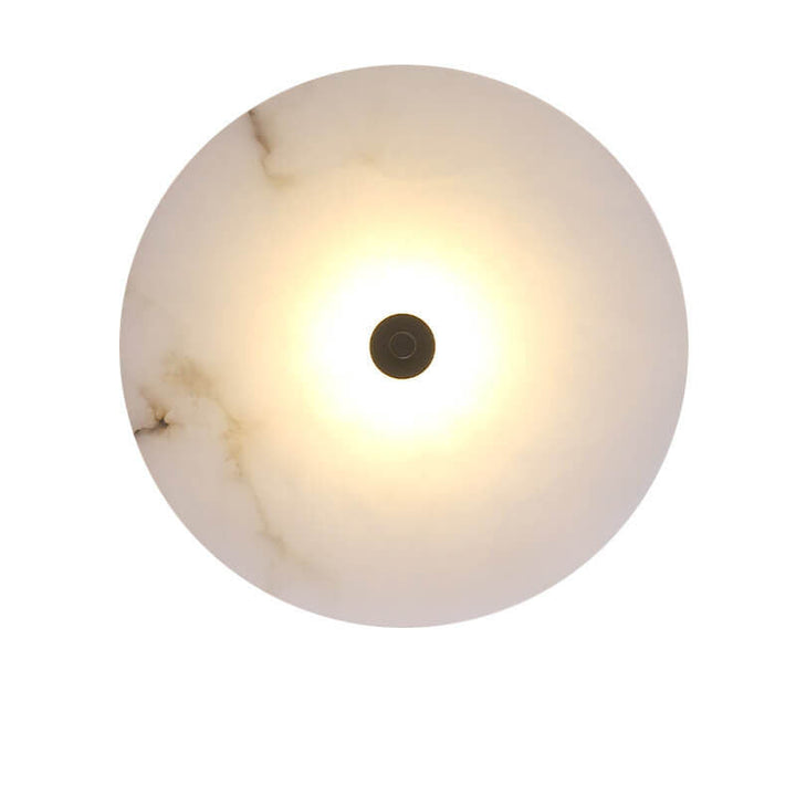 Contemporary Round Marble LED Wall Sconce