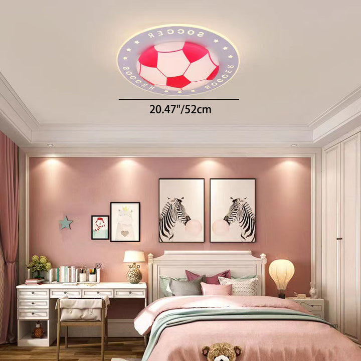 Art Deco Round Acrylic LED Flush Mount Ceiling Light