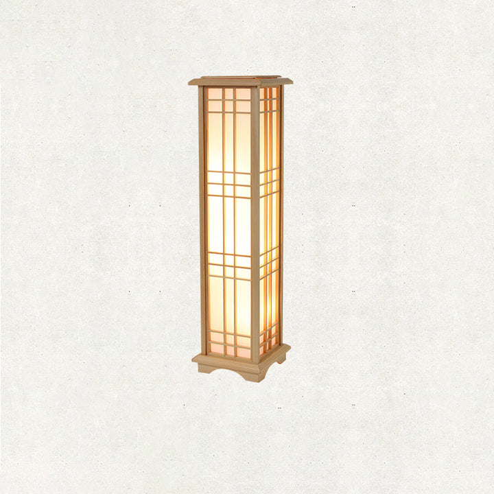 Traditional Rectangular Acrylic 3-Light Floor Lamp