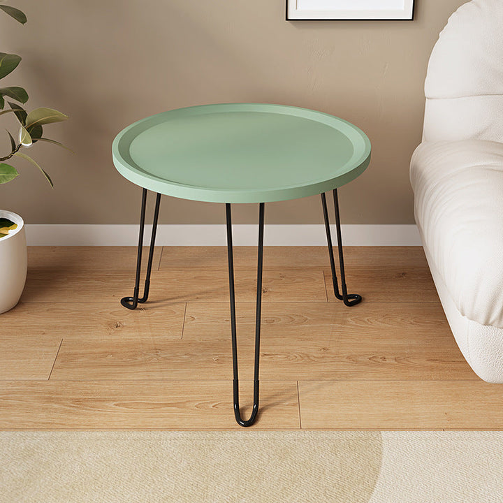Minimalist Round Metal Foldable Coffee Table
