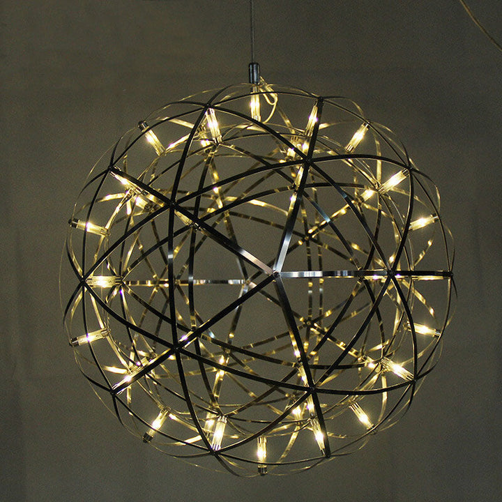 Contemporary Globe Iron 12-Light LED Pendant Light