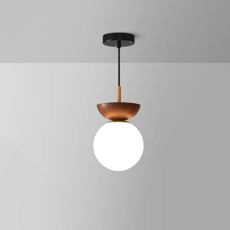 Minimalist Glass Semi-Flush Ceiling Light