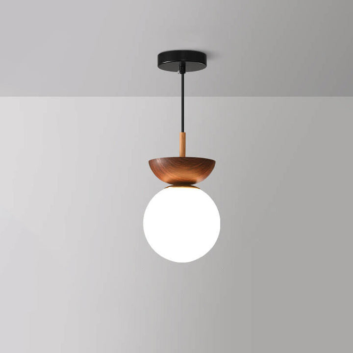 Minimalist Glass Semi-Flush Ceiling Light