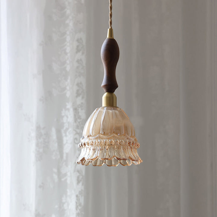 Traditional Walnut Pendant Light