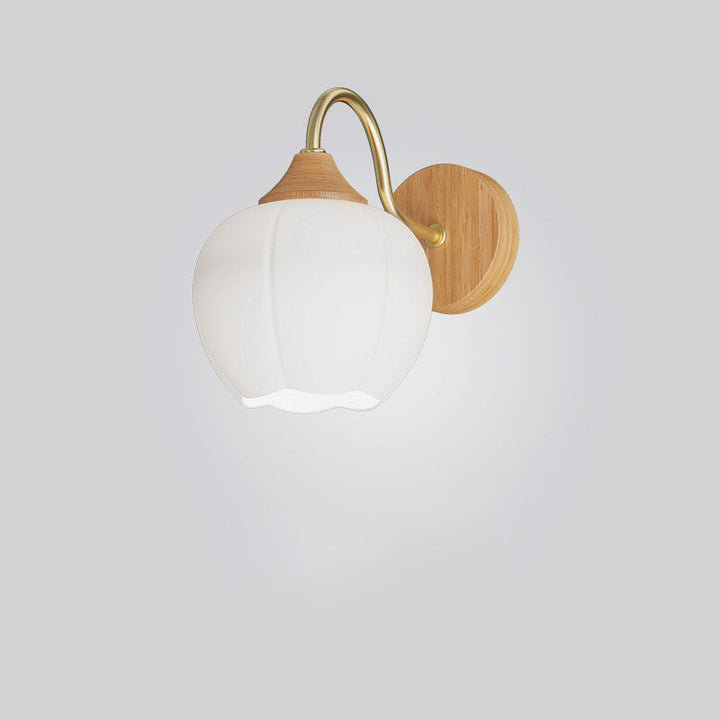 Iron Contemporary Round Glass Wall Sconce