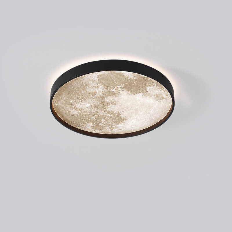 Moon Minimalist Round Acrylic LED Flush Mount Ceiling Light