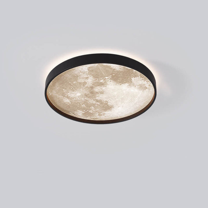 Moon Minimalist Round Acrylic LED Flush Mount Ceiling Light