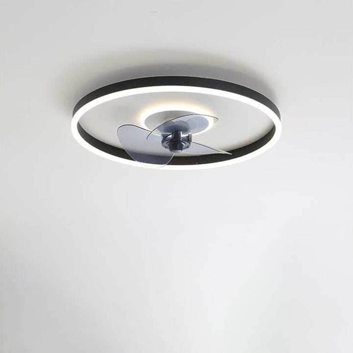Contemporary Round Aluminum LED Ceiling Fan Light