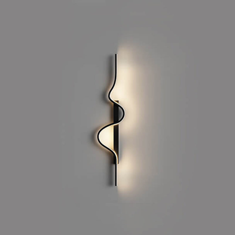 Minimalist Wave Aluminum LED Wall Sconce