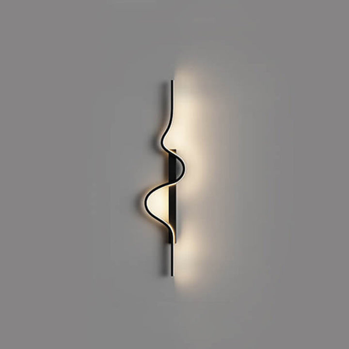 Minimalist Wave Aluminum LED Wall Sconce