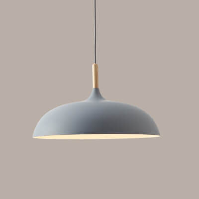Modern Dome Wooden Pendant Light