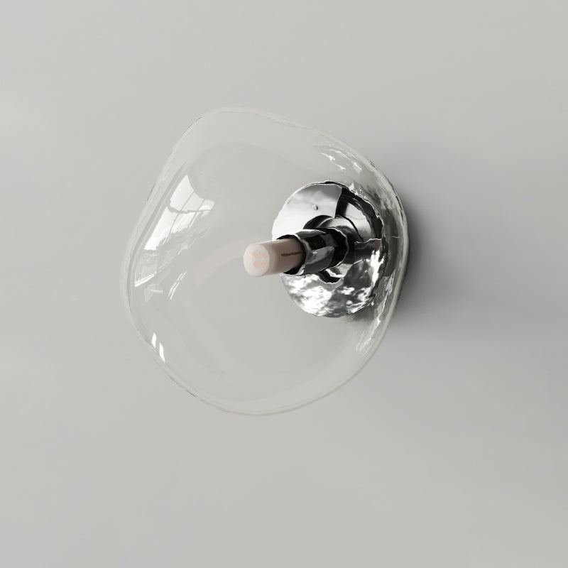 Irregular Minimalist Spherical Glass Wall Sconce