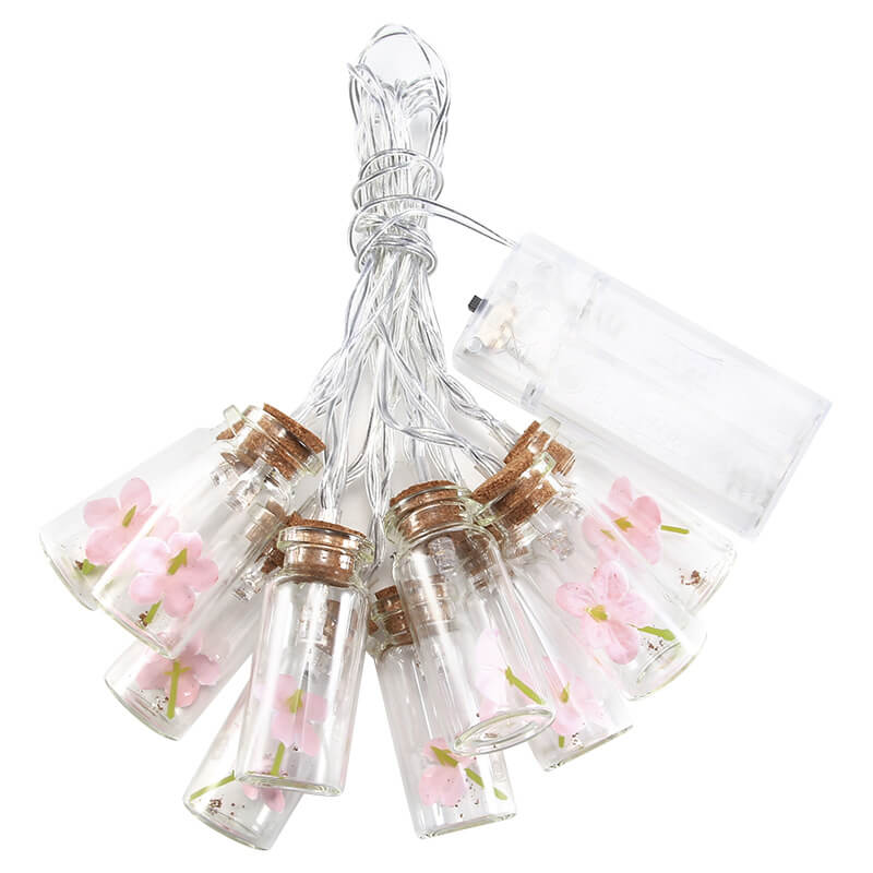Wishing Bottle Tree Snow String Lights