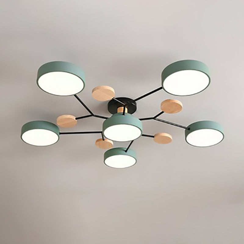 Nordic Molecule LED Semi-Flush Ceiling Light