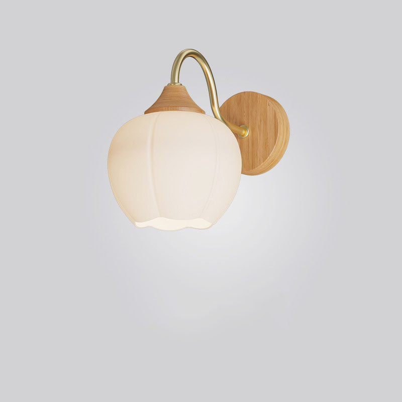 Iron Contemporary Round Glass Wall Sconce
