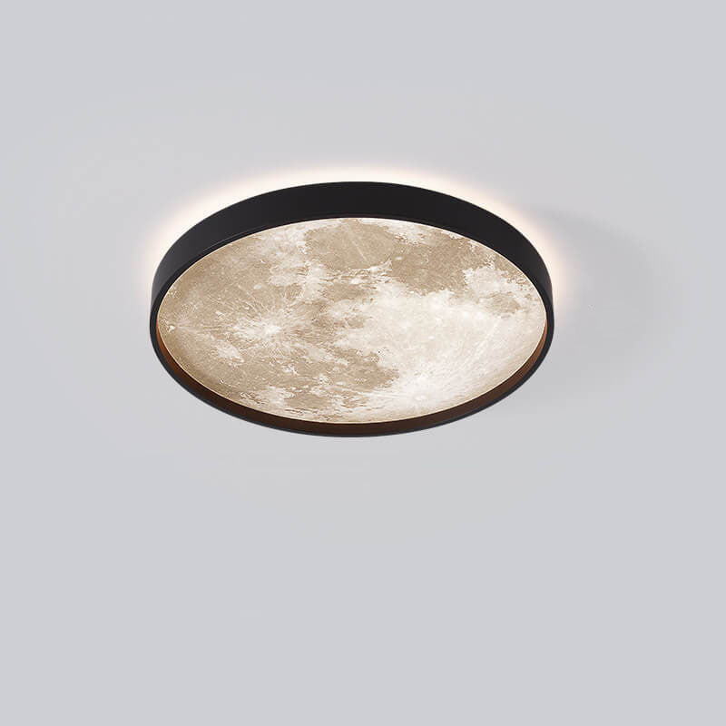 Moon Minimalist Round Acrylic LED Flush Mount Ceiling Light