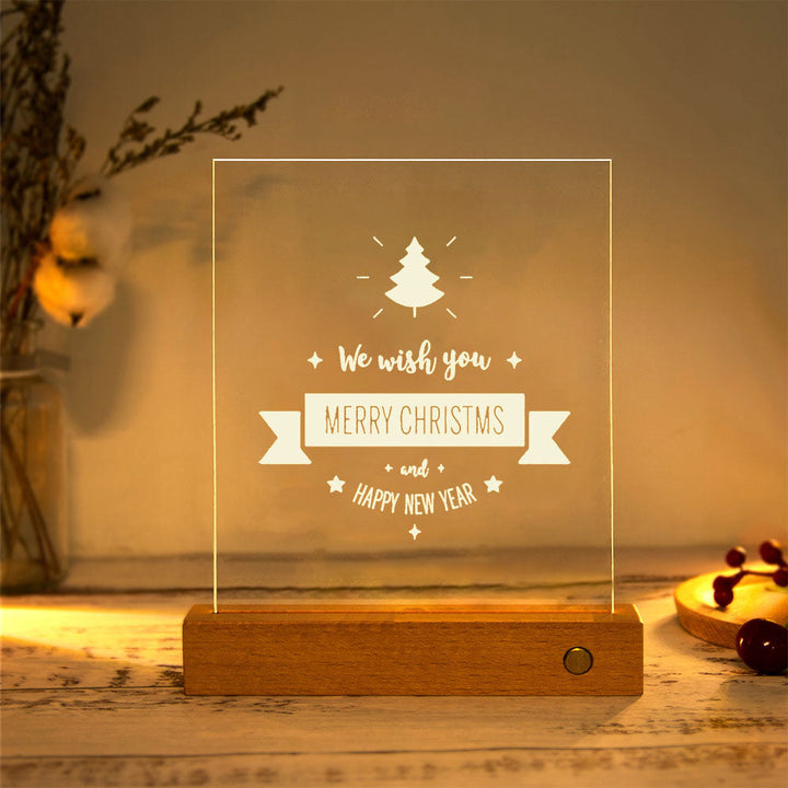 Acrylic Plate LED Table Lamp - 15 Designs