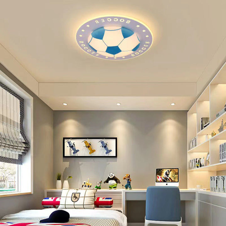 Art Deco Round Acrylic LED Flush Mount Ceiling Light